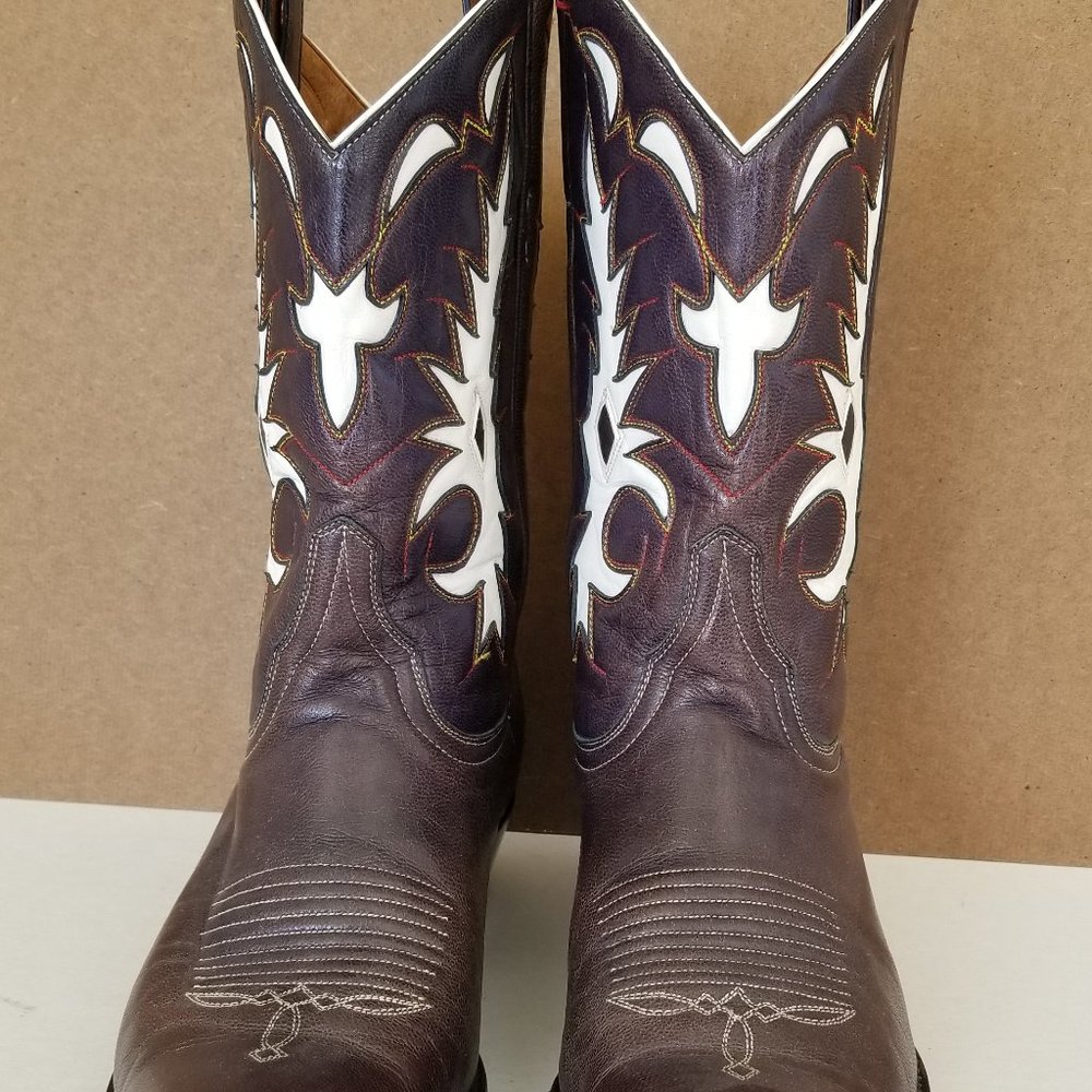 Old Gringo Eggplant (very dark purple) cowboy boot 8M